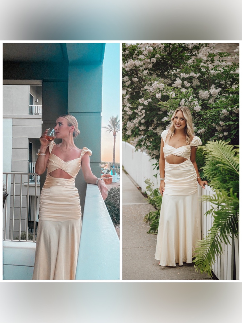 BHLDN Anthropologie Rouched Cutout Maxi Dress Yellow XS